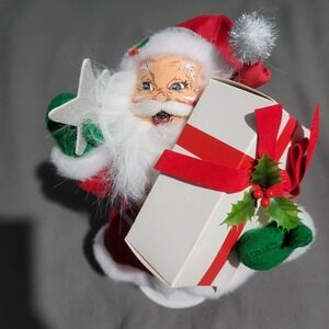 Annalee Dolls 15" Silver Sparkle Santa 2013 Bling! with Tag‎ Excellent Pre-Owned